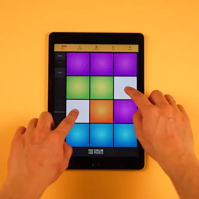 Drum Pads 24 opened on iPad Pro
