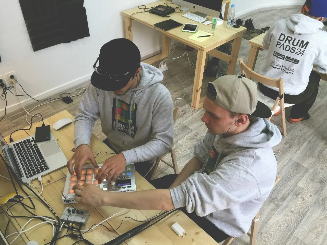 Finger drummers make music on MIDI controller